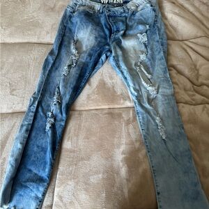VIP Jeans Distressed Blue Denim Jeans size 20